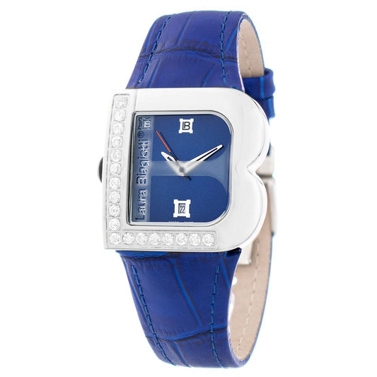 Laura Biagiotti Purple Leather Dress Watch