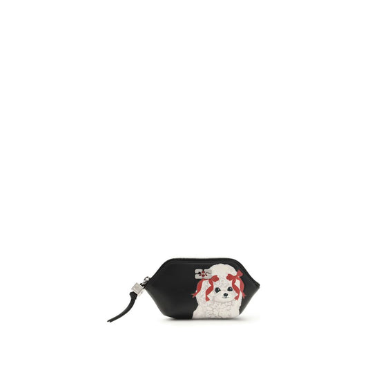 Ganni Black Polyester Wallet