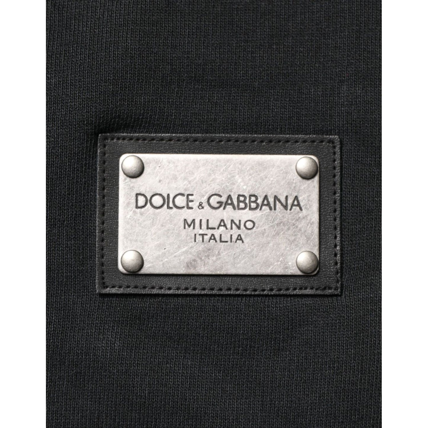 Dolce & Gabbana Black Full Zip Hooded Men Sweatshirt Sweater