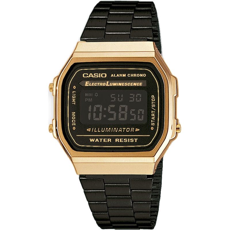 CASIO VINTAGE Mod. ICONIC - GOLD & BLACK A168WEGB-1BEF
