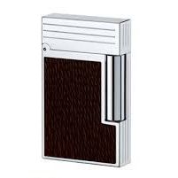 ACCENDINI S-T- DUPONT MOD. 16850 stylish silver and brown lighter, elegant design