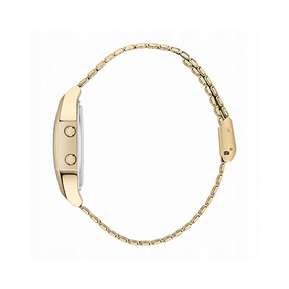 Side view of ADIDAS WATCHES Mod. AOST22074 with gold stainless steel strap and multifunction quartz movement, water resistant to 5 ATM.