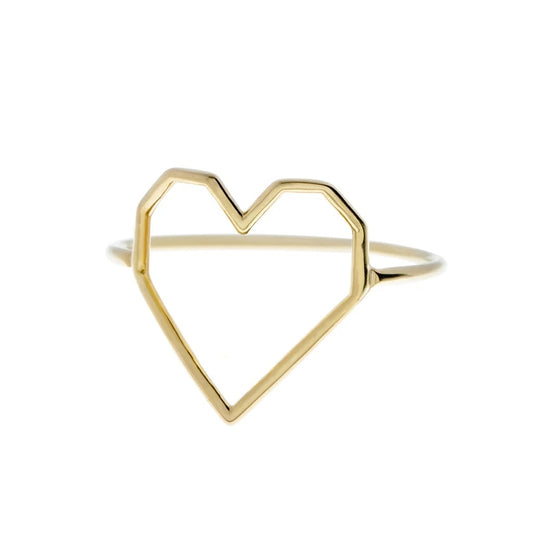 ALIITA ANELLI MOD. RIPU2R0000YG09K heart-shaped open gold ring