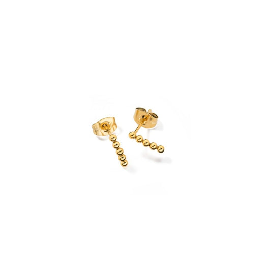 Elegant gold earrings by AN JEWELS JEWELRY Mod. AL.ESOK4YC featuring a modern design with cascading gold beads.