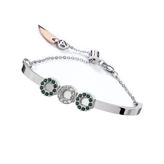 AN JEWELS JEWELRY Mod. ANPULSEIRALI17 silver bracelet with decorative circular design.