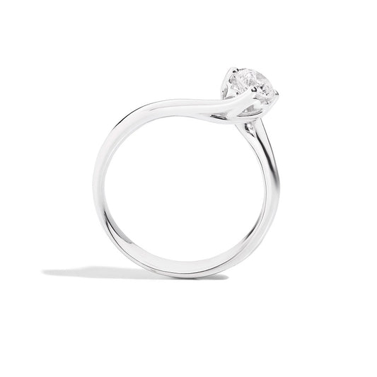 ANELLI RECARLO MOD. R01SO195_031-12 elegant diamond ring showcasing a unique twisted band design in white gold