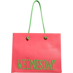 Alberta Ferretti Pink Leather Weekend Wednesday Shopping Tote Bag Alberta Ferretti Salmon