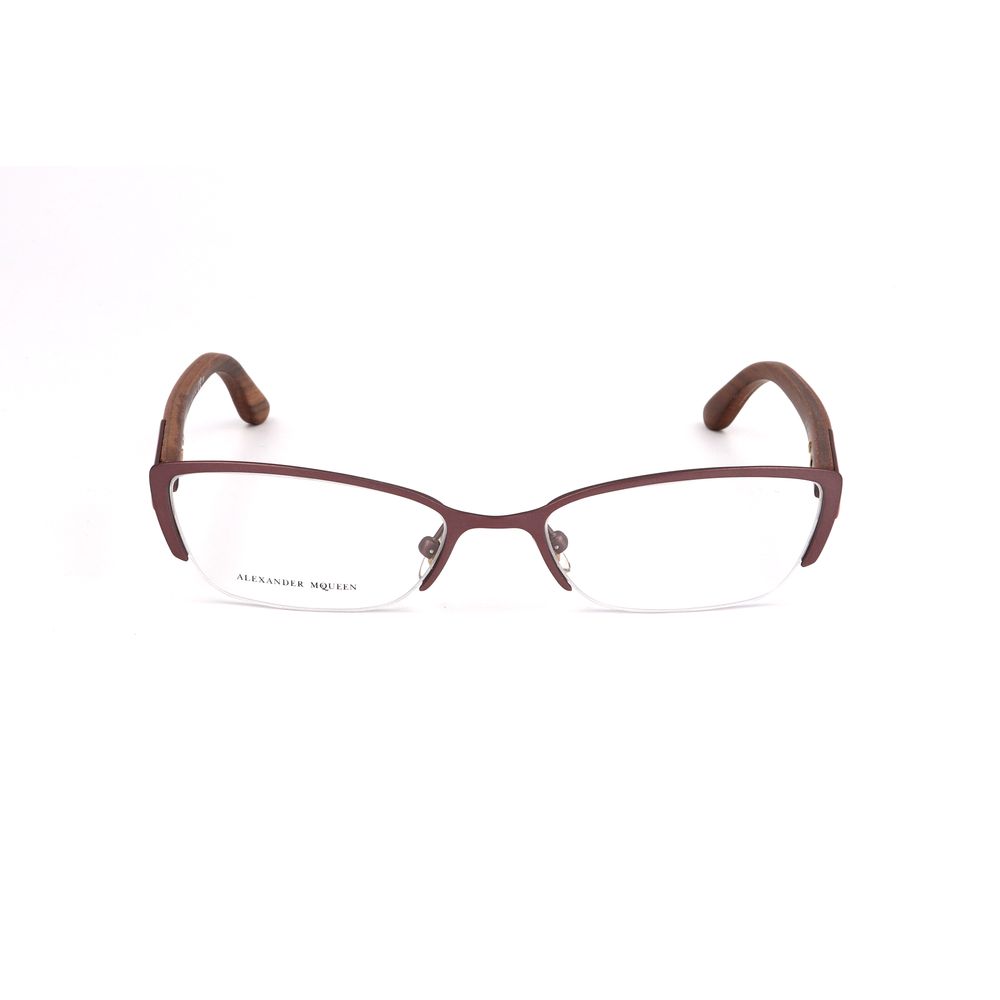 Alexander McQueen Bicolor Metal Frames burgundy and red semi-matte glasses for women, AMQ4183WCV, metal frame, 53/18/135mm.