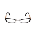 Alexander McQueen Black Metal Frames with rectangular lenses and wood accents, unisex fashion eyewear.
