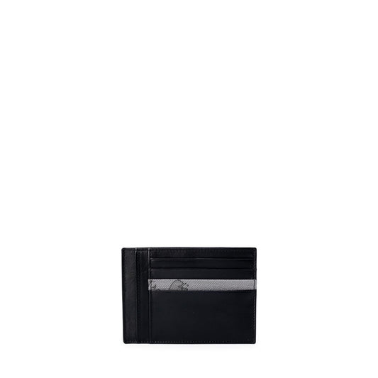 Alviero Martini Prima Classe Gray Leather Cardholder showcasing slim design with card slots