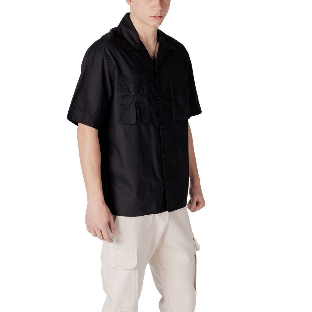 Antony Morato Black Lyocell Shortsleeve Shirt