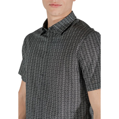 Armani Exchange Black Cotton Shortsleeve Shirt