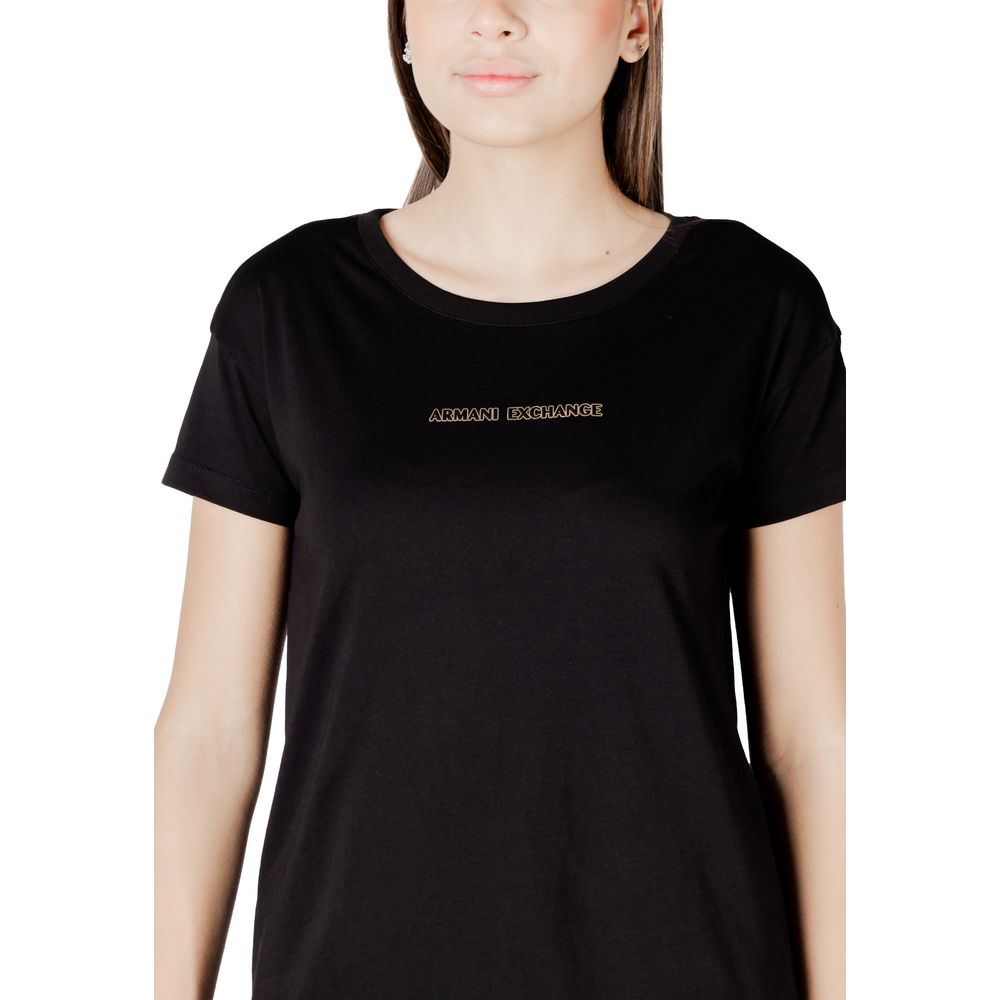 Armani Exchange Black Cotton T-Shirt