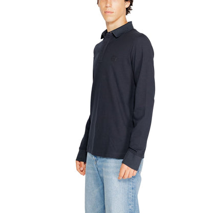 Armani Exchange Blue Cotton Long Sleeve