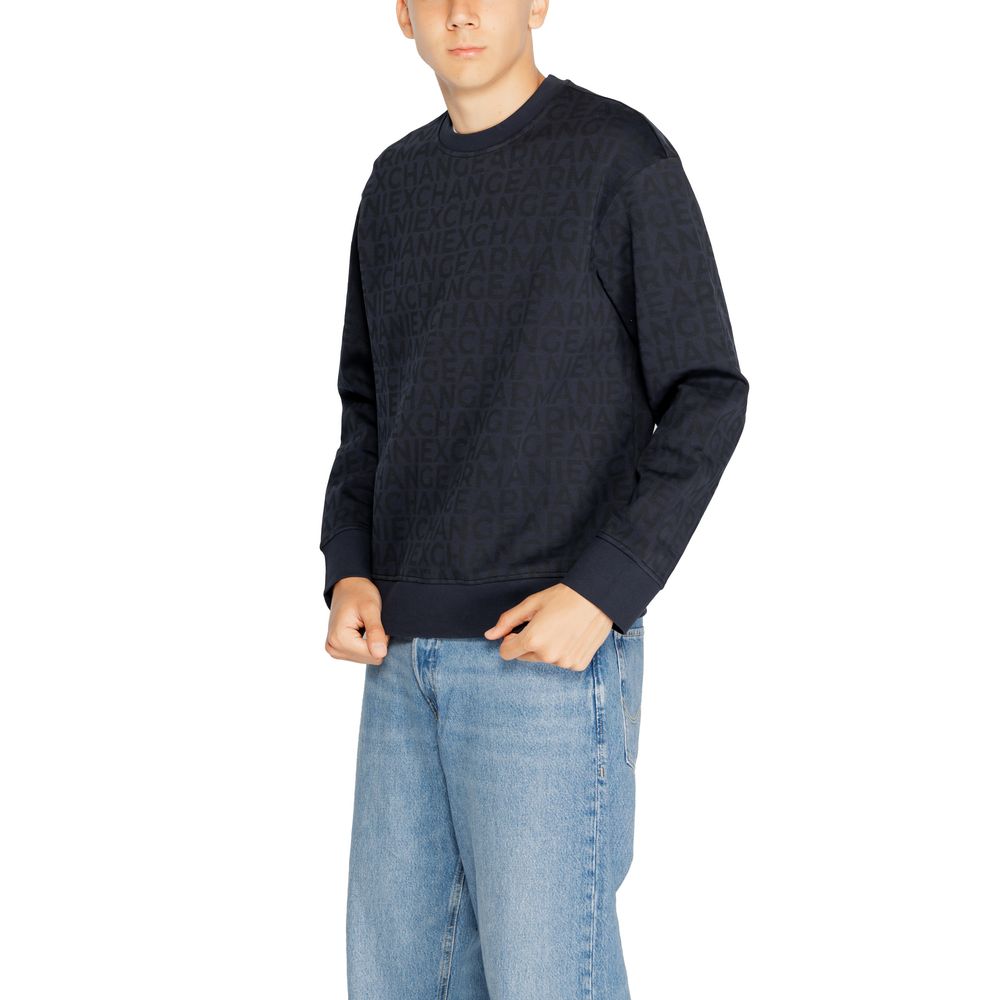 Armani Exchange Blue Cotton Sweatshirt