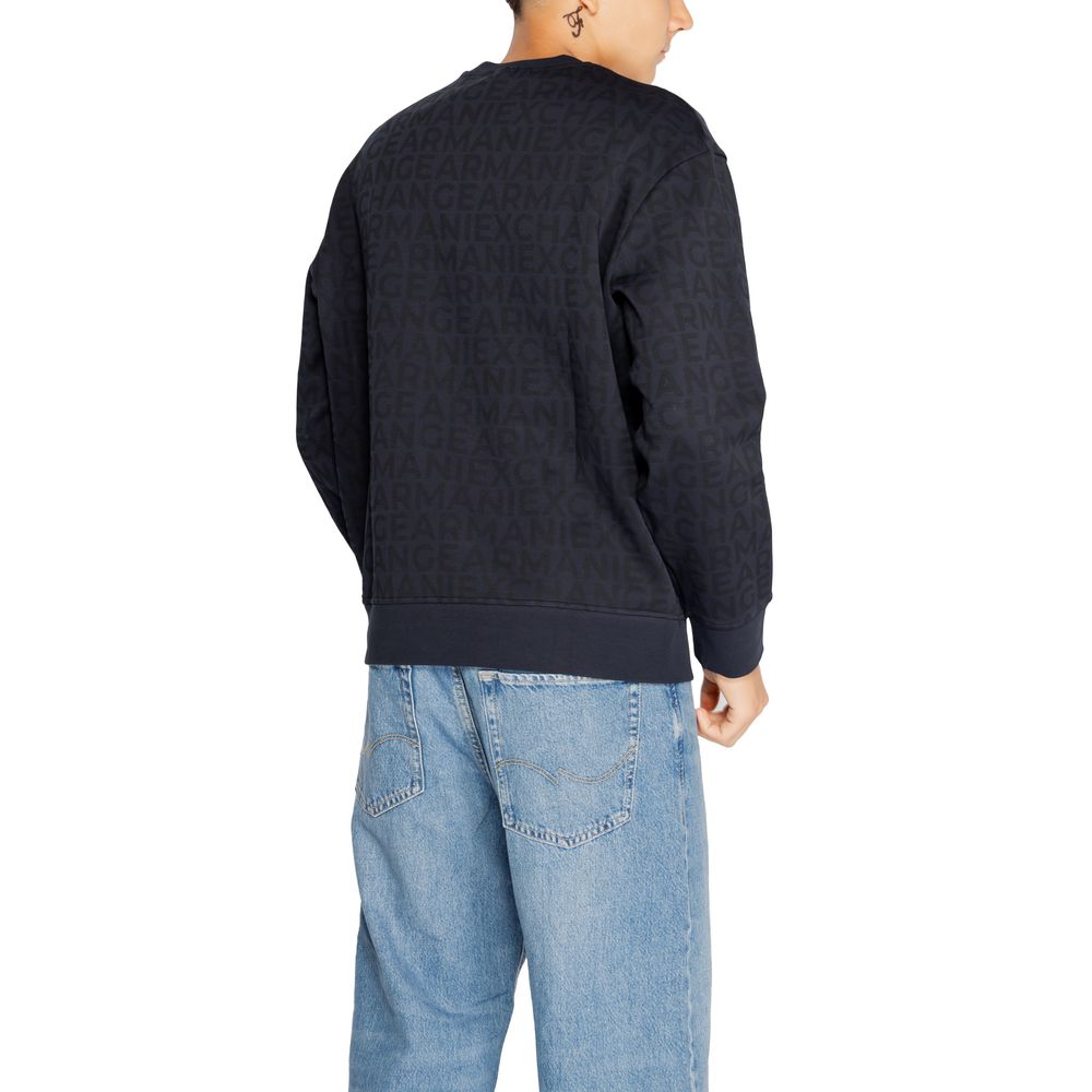 Armani Exchange Blue Cotton Sweatshirt