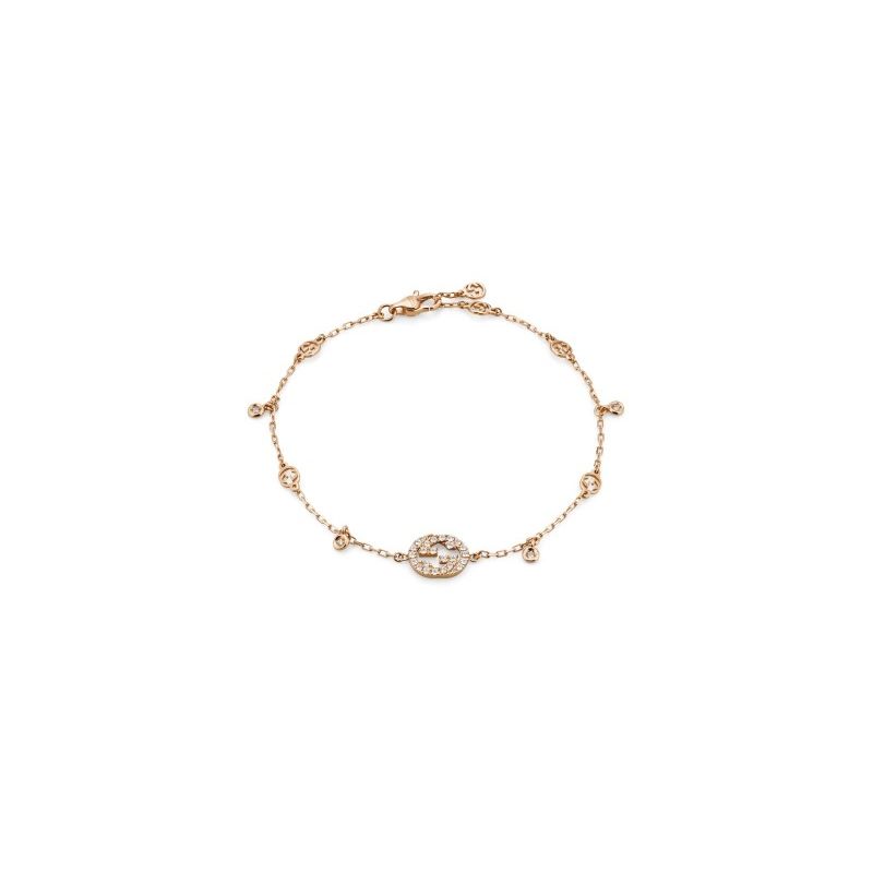 BRACCIALI GUCCI MOD. YBA729403001 elegant gold bracelet with logo and chain design, fashion accessory.