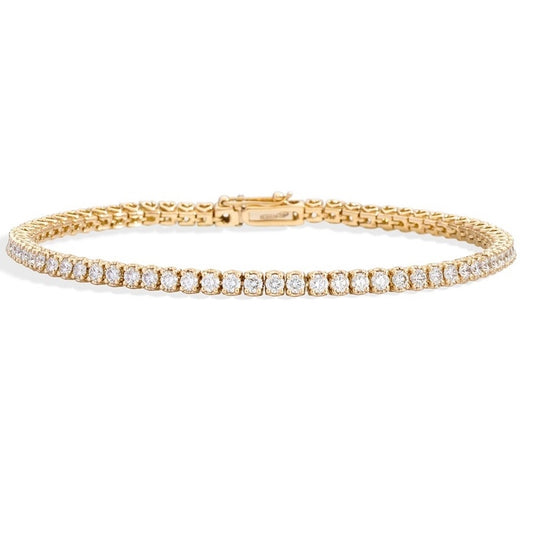 Gold and diamond bracelet showcasing elegant design, titled BRACCIALI RECARLO MOD. T01SE730_G170-18, on a white background.