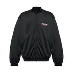Balenciaga Coats Black blouson jacket with two-way zip and side welt pockets