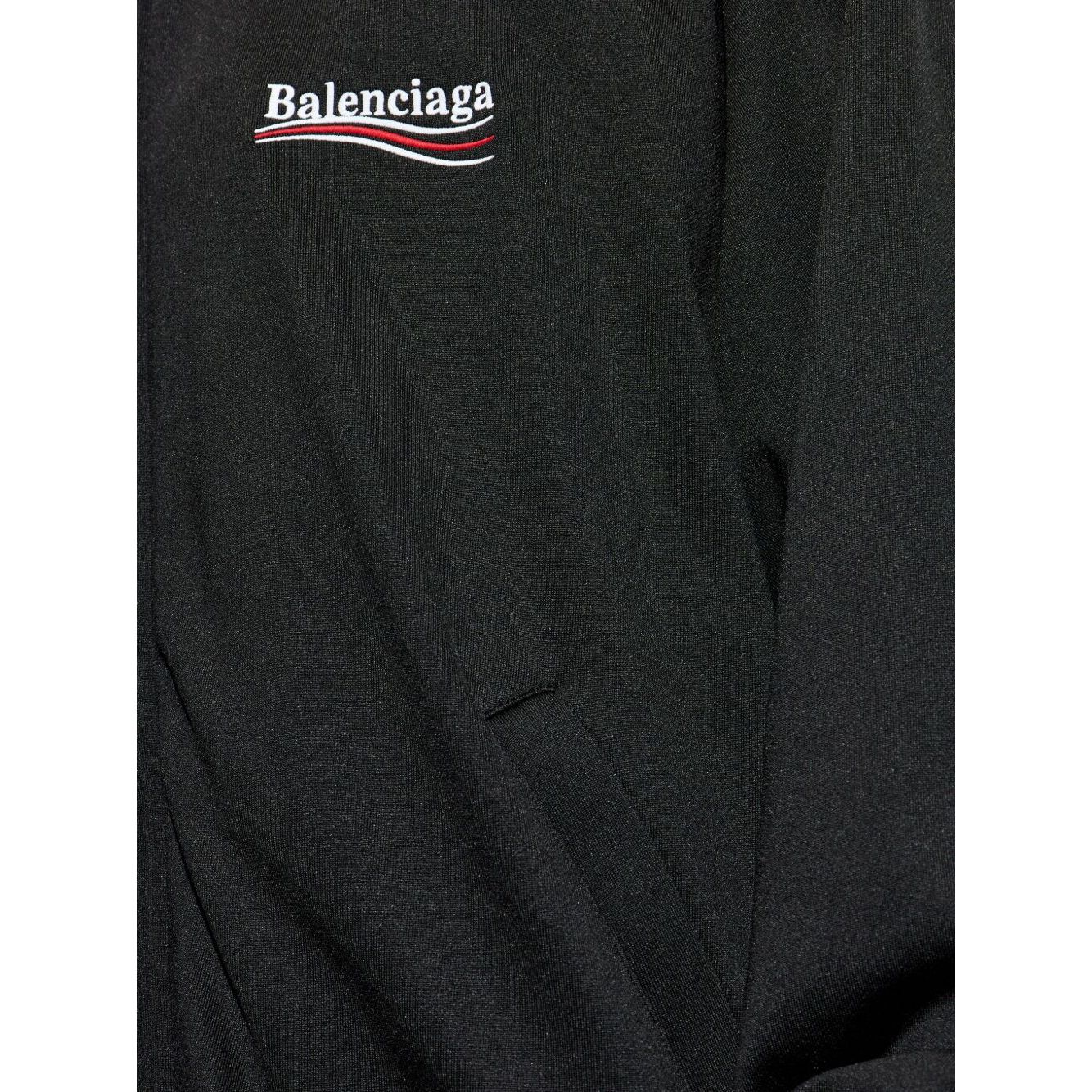 Balenciaga Coats Black with logo and pocket details