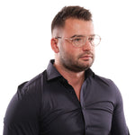 Bally Rose Gold Men Glasses Frame