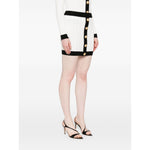Balmain Button-embellished ribbed-knit mini skirt Skirts
