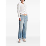 Balmain Long-sleeved tweed-effect knit cardigan Topwear