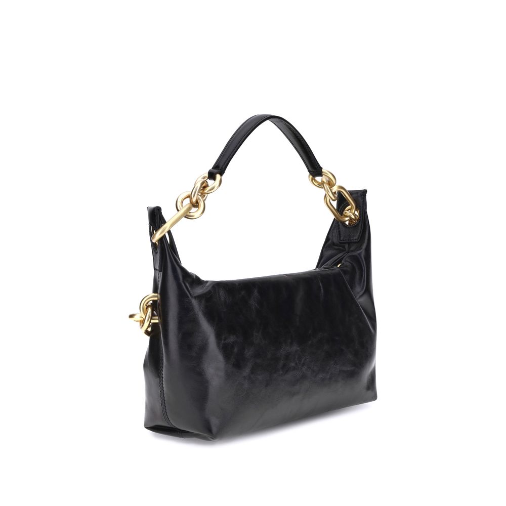 Front view with bag zipped and handles upright.