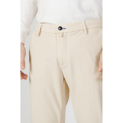 Man wearing Borghese Beige Nylon Casual Pants showcasing fit and style.