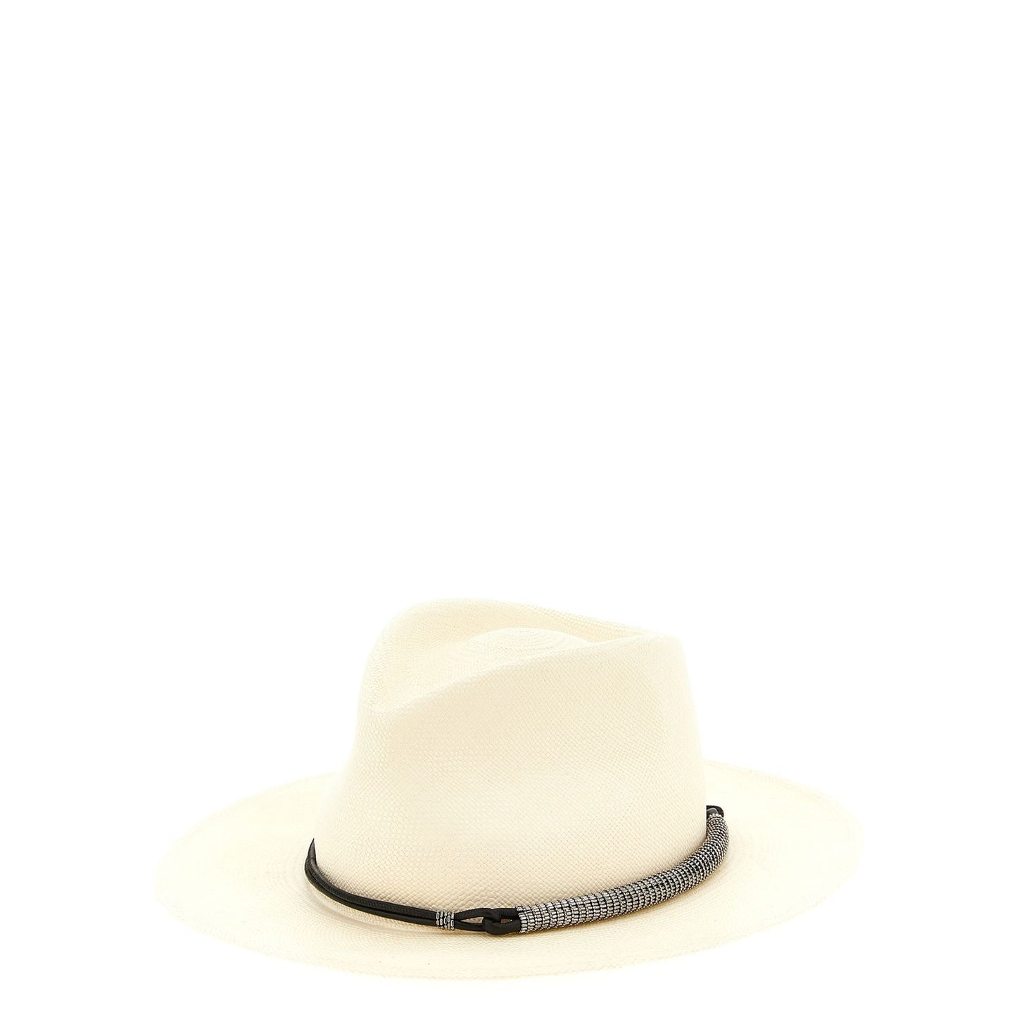 Brunello Cucinelli Beige Raffia Fedora Hat