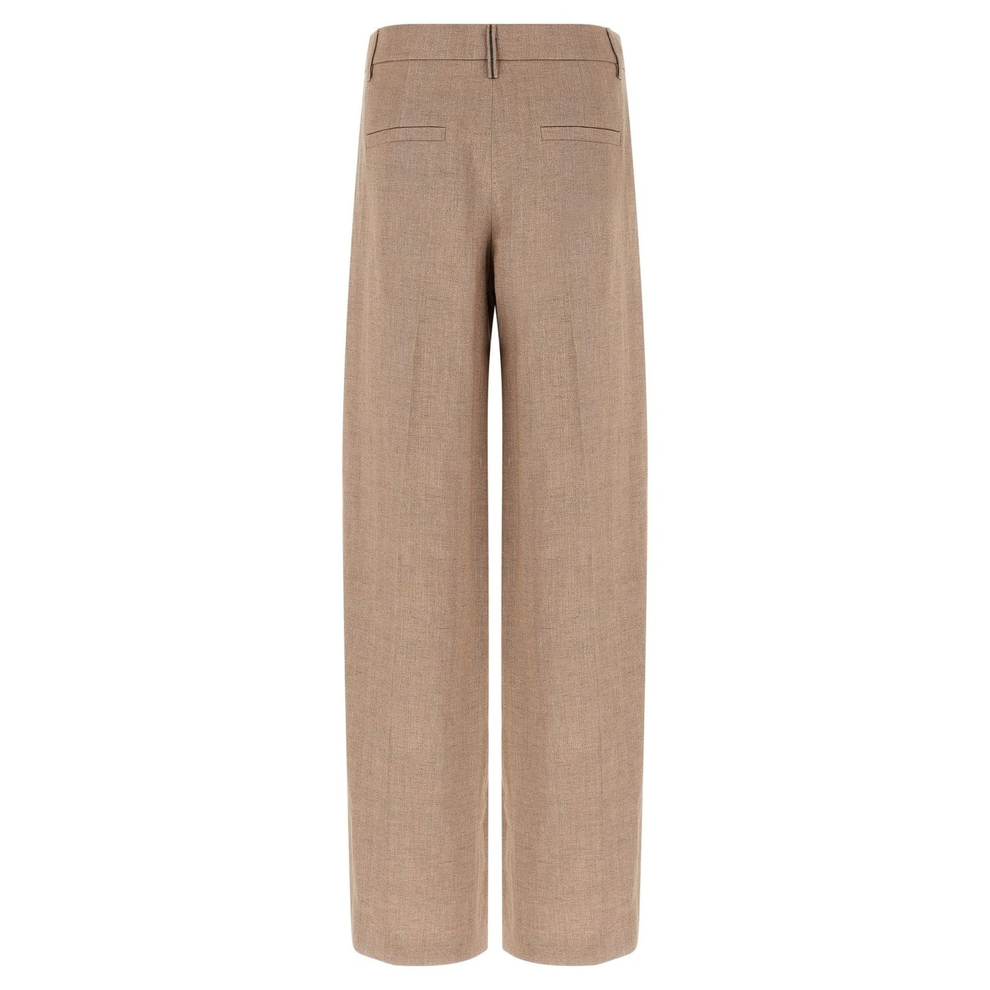 Brunello Cucinelli Multicolor Linen Flared Pants
