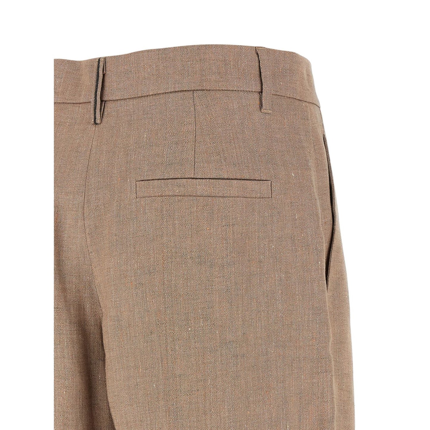 Brunello Cucinelli Multicolor Linen Flared Pants