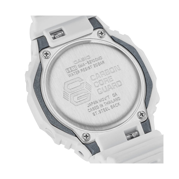 Back view of CASIO G-SHOCK Mod. OAK COMPACT - METALLIC DIAL SERIE ***SPECIAL PRICE*** showing stainless steel case details.