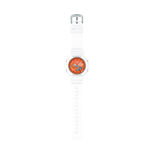 CASIO G-SHOCK Mod. OAK COMPACT - PRECIOUS HEART SERIE unisex water-resistant wristwatch with orange dial and resin strap