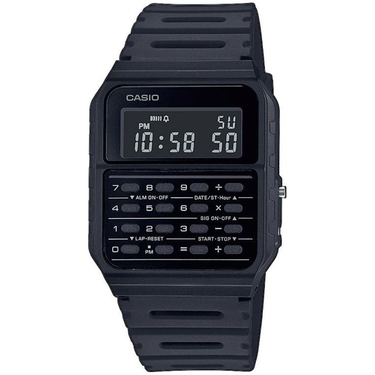 CASIO VINTAGE Mod. CALCULATOR EDGY COLLECTION - FULL BLACK WATCHES