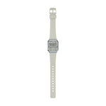 CASIO VINTAGE Mod. EDGY COLLECTION - CREAM ***SPECIAL PRICE*** unisex wristwatch with resin case and silicone strap, splash proof water resistance.