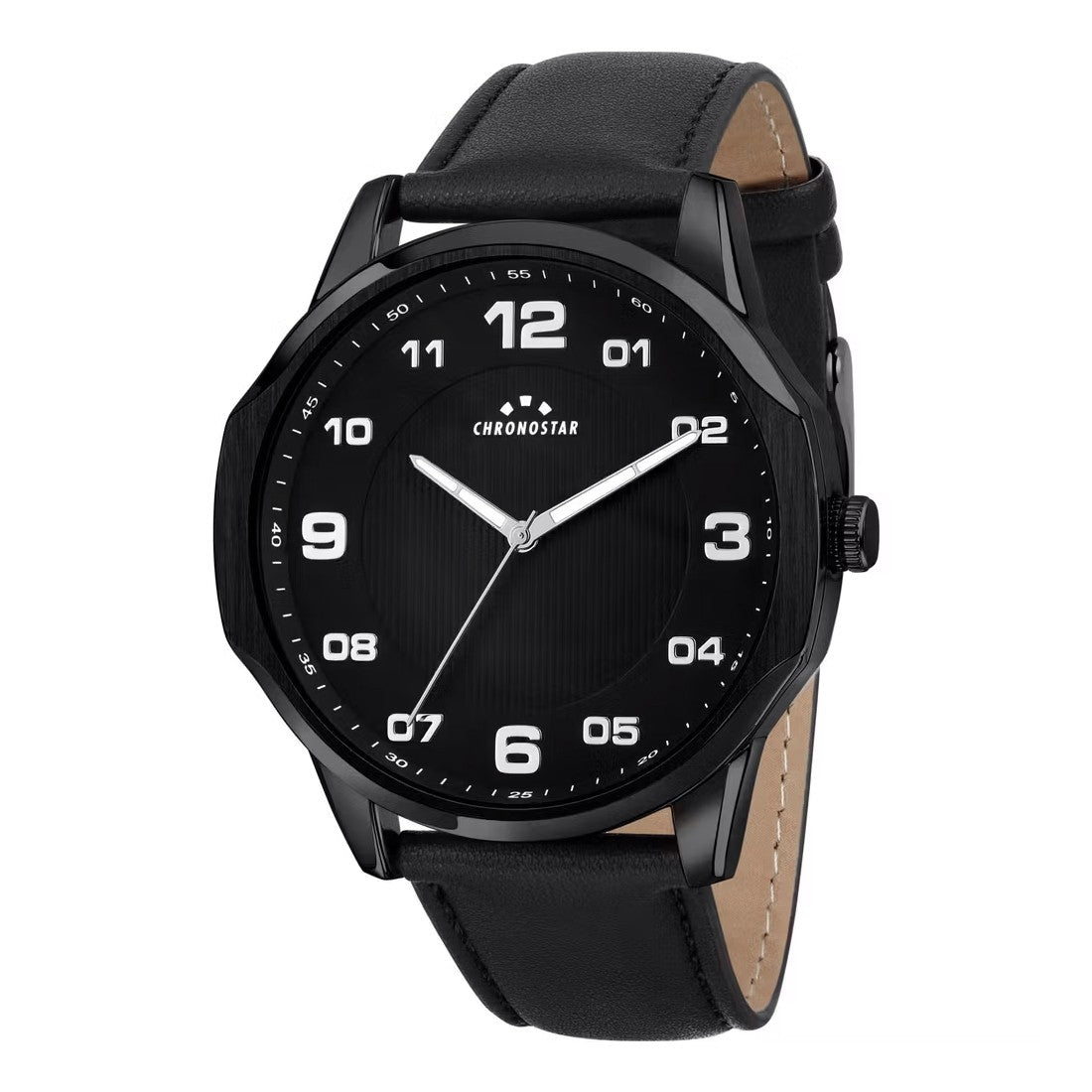 CHRONOSTAR MOD. R3751115001 gent wristwatch with 49mm case, quartz movement, mineral dial, and black strap