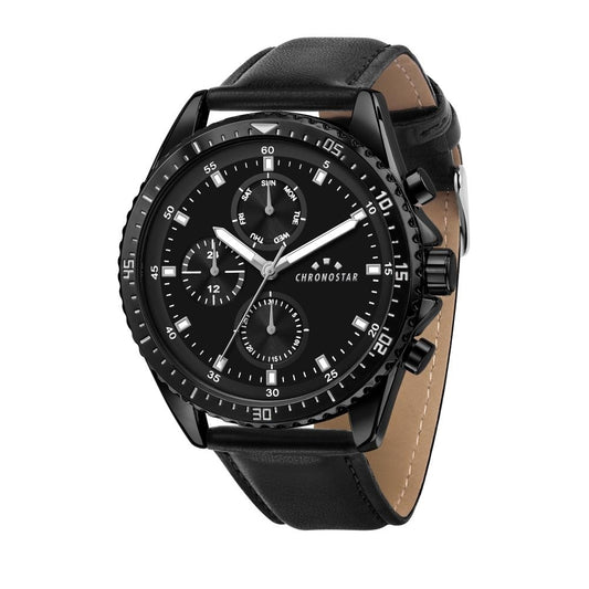CHRONOSTAR MOD. R3751311001, multifunction quartz wristwatch, 43mm case, mineral dial, men's elegant timepiece.