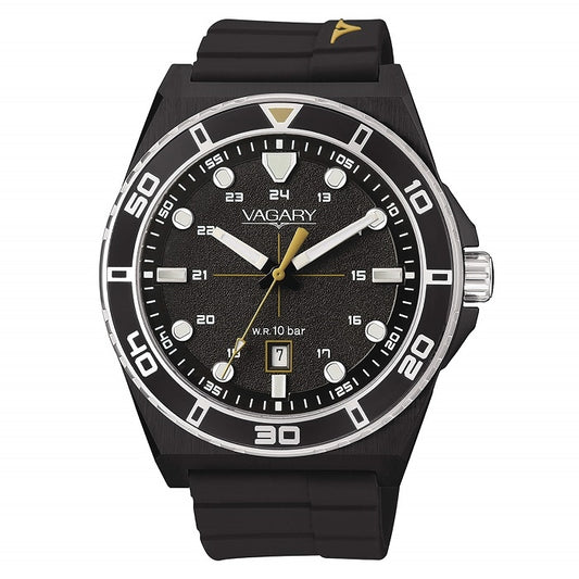 CITIZEN VAGARY MOD. IB9-344-50 black analog sports watch with rubber strap and date display