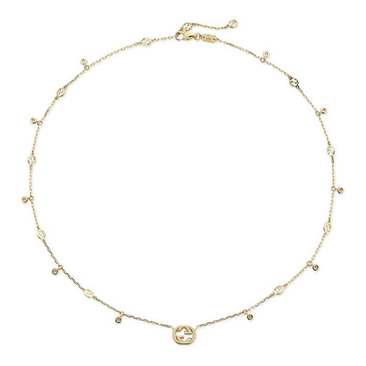 COLLANE GUCCI MOD. YBB729402002 gold necklace with delicate chain and signature emblem