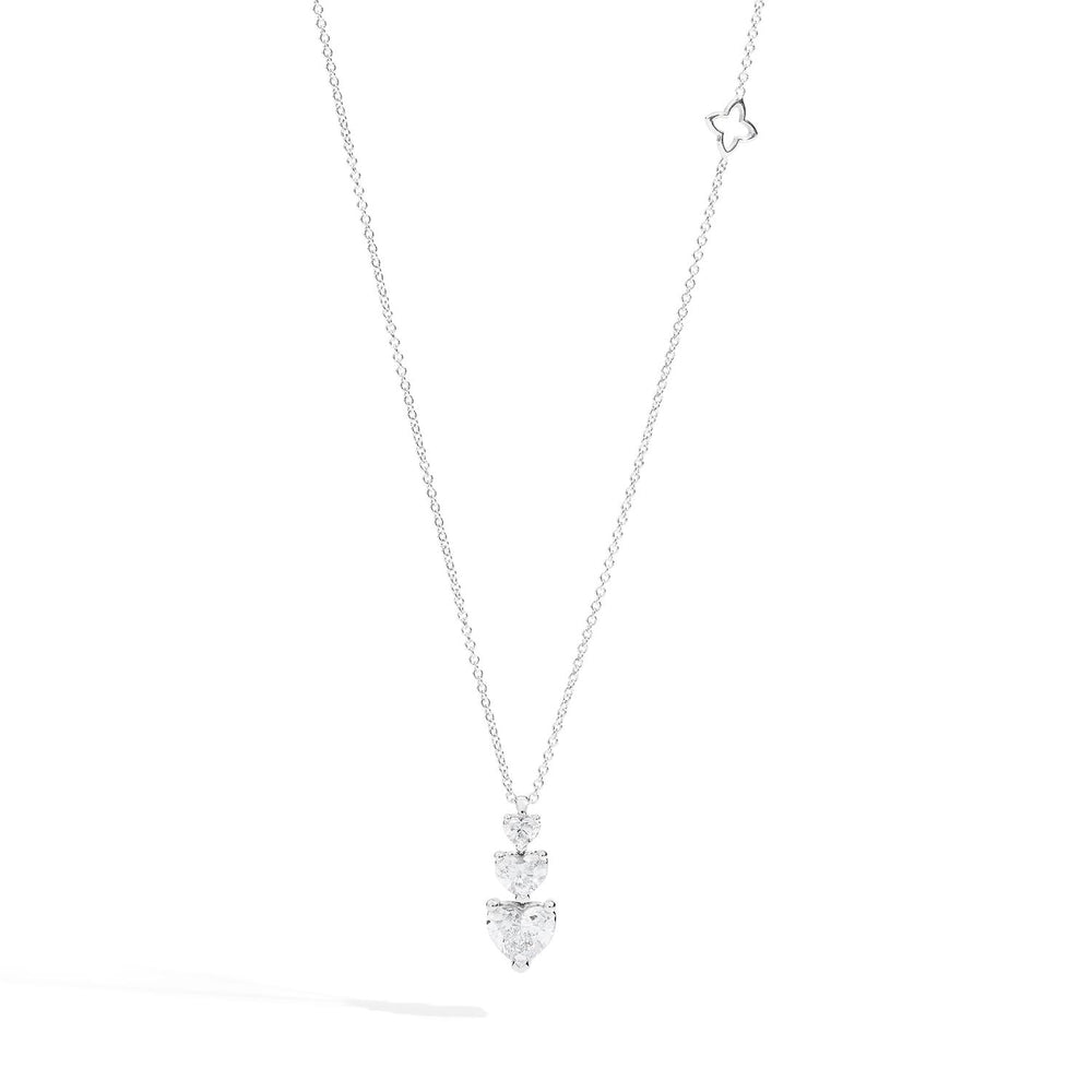 Elegant necklace from COLLANE RECARLO MOD. P67TS025_051-45 featuring a delicate design with heart and jewel accents.