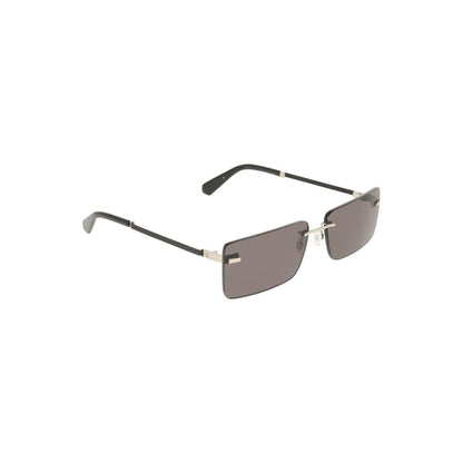 Calvin Klein Black Metal Women Sunglass with sleek design and smoke lens, perfect for a modern and elegant style statement.