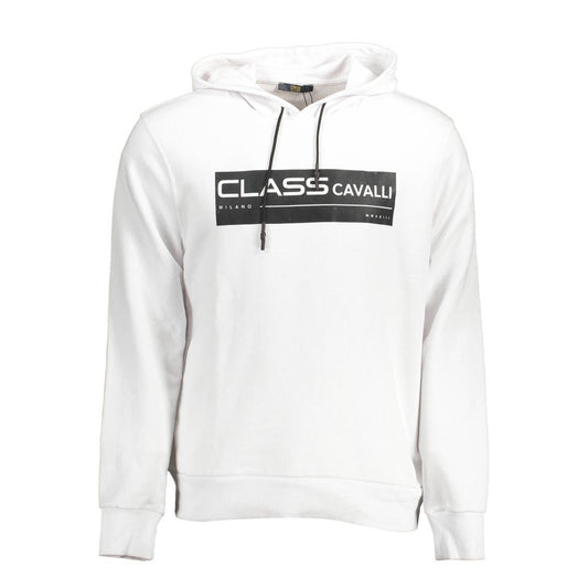 Cavalli Class White Cotton Men's Sweater