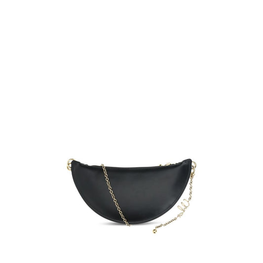Chloé Icons Shoulder Bag in brown lambskin with gold chain, Horse Medal detail, and signature Chloé Iconic charms, adjustable for versatile wear.