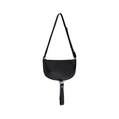 Courrèges Black Calf Leather Bos Taurus Shoulder Bag