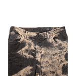 Dolce & Gabbana Beige Black Corduroy Tie-Dye Cotton Blend Pants with unique pattern and casual fit.