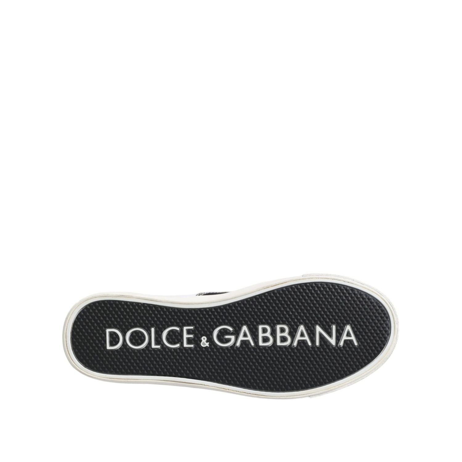 Dolce & Gabbana Black Cotton Canvas Lace Up Men Sneakers Shoes