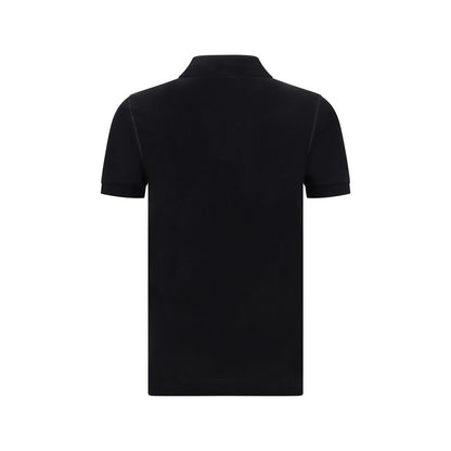 Dolce & Gabbana Black Cotton Polo Shirt