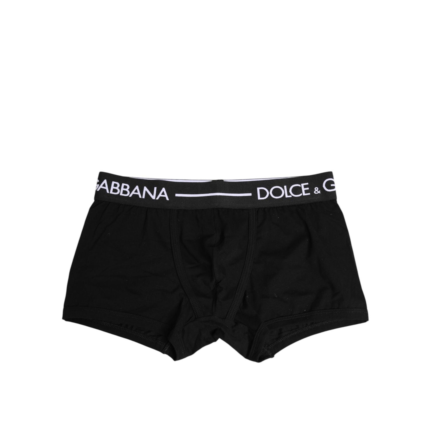 Dolce & Gabbana Black Cotton Stretch Regular Boxer Underwear