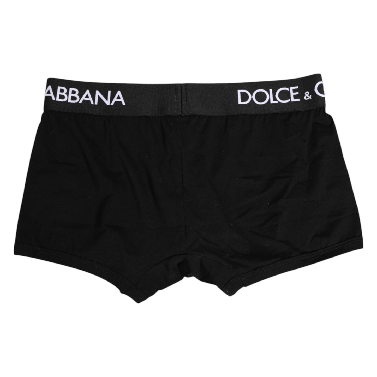 Dolce & Gabbana Black Cotton Stretch Regular Boxer Underwear